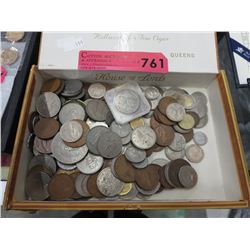 Old Cigar box full of old coins.