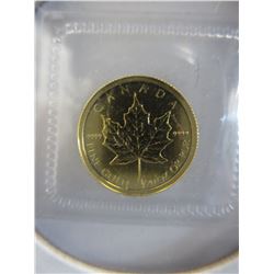 .9999 Solid Gold Canada Maple Leaf coin - 2011
