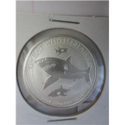 2 x .999 Silver  - 2014 Great White Shark coins