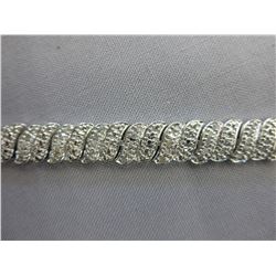 Ladies Wave Link 1+ CT Diamond Bracelet