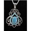 Image 1 : Blue Chalcedony & Diamond necklace