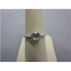 Victorian style - White Topaz solitaire ring