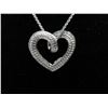 Image 1 : Blue & White Diamond Heart Necklace - Reversible