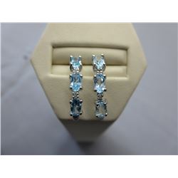 Brand New Blue Topaz & Diamond earrings