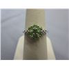 Image 1 : Sterling Silver multi Peridot & Diamond ring
