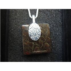 Huge! Custom made - Free form Ammolite pendant