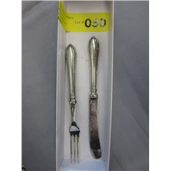1920's Sterling handled dessert knife & fork