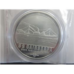 .999 Silver - SS Garisopa Shipwreck Silver Round
