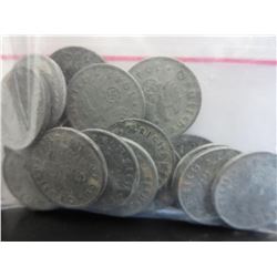 20 x WWII Nazi German Eagle & Swastika Zinc Coins