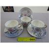 Image 1 : 3 Vintage Japanese Lusterware Teacup & saucer sets