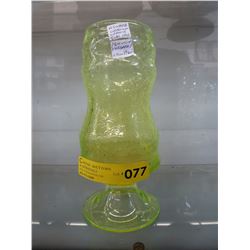 1940's Uranium crackle glass vase