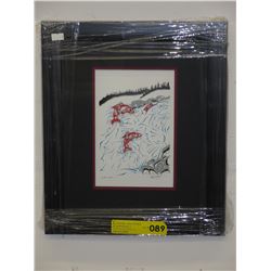Framed Richard Shorty print "Up The Creek"