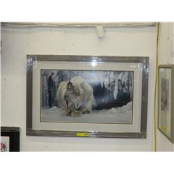 Framed print: "Dozing Lynx" by Robert Bateman