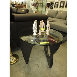 NEW - Round glass top side table