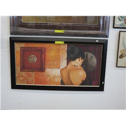 Framed David Graux print on board