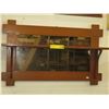 Image 1 : Vintage pine "Arts & Crafts" style mirror shelf