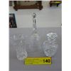 Image 1 : Lead crystal Perfume bottle, Bell & mini vase
