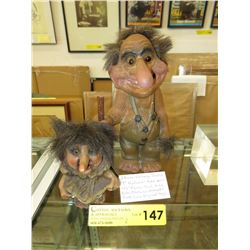 2 RARE Vintage Troll Figures - NyForm & Fosse