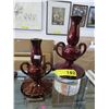 Image 1 : 2 "Rouge Royale" Carlton Ware candle sticks