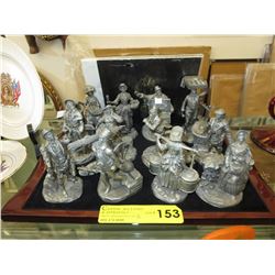 Set of 12 "Cries of London" pewter figurines