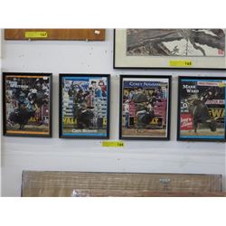 4 x Autographed Bullrider Photos