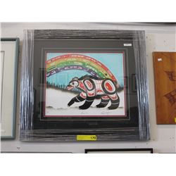 Framed print: "Rainbow Bear" by Richard Shorty