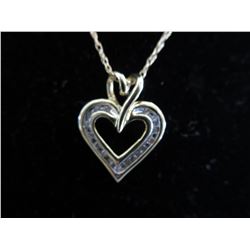 10KT Yellow Gold Heart-Shape Diamond Pendant