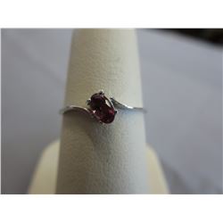 10KT White Gold Solitaire Ring