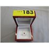Image 2 : 10KT White Gold Solitaire Ring
