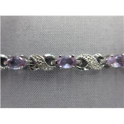 Amethyst & diamond bracelet
