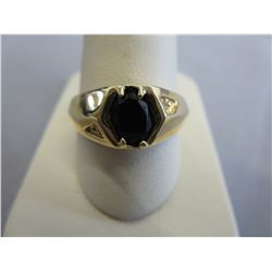 Mans Onyx & Diamond Ring