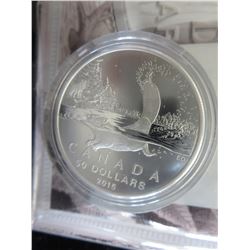 2015 Beaver Design Canada $50.00 Silver Coin