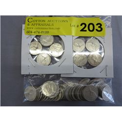 50 x Various Years of Canada Silver Content Dimes