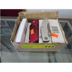 12 New folding knives with 3" blades