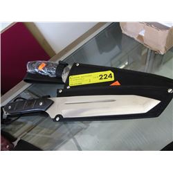 2 New knives with sheaths - 7" blades