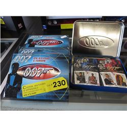 4 Sets of James Bond 007 playing cards