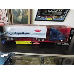 Scale model Peterbilt truck & trailer