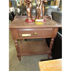 Vintage wood telephone table