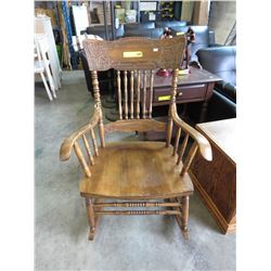 Vintage press back rocker ca1930 - restored