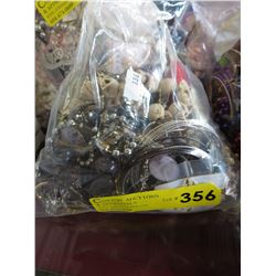 Bag of costume & fashion jewelry & trinkets- used