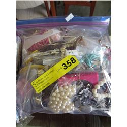 Bag of costume & fashion jewelry - used