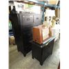 Image 1 : Wood Highboy Dresser & Bedside Table