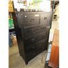 Image 3 : Wood Highboy Dresser & Bedside Table