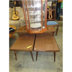2 Vintage arborite topped side tables