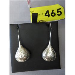 Pair of 1940's Sterling drop earrings