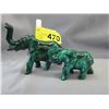 Image 1 : 2 Malachite elephants