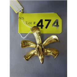 22KT Gold plated orchid brooch/pendant - RISIS