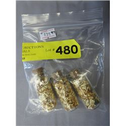 3 Vials of gold leaf