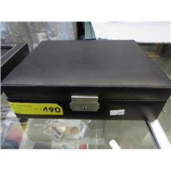 Lined watch/jewelry box with key
