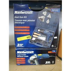 Mastercraft angle grinder & heat gun kit